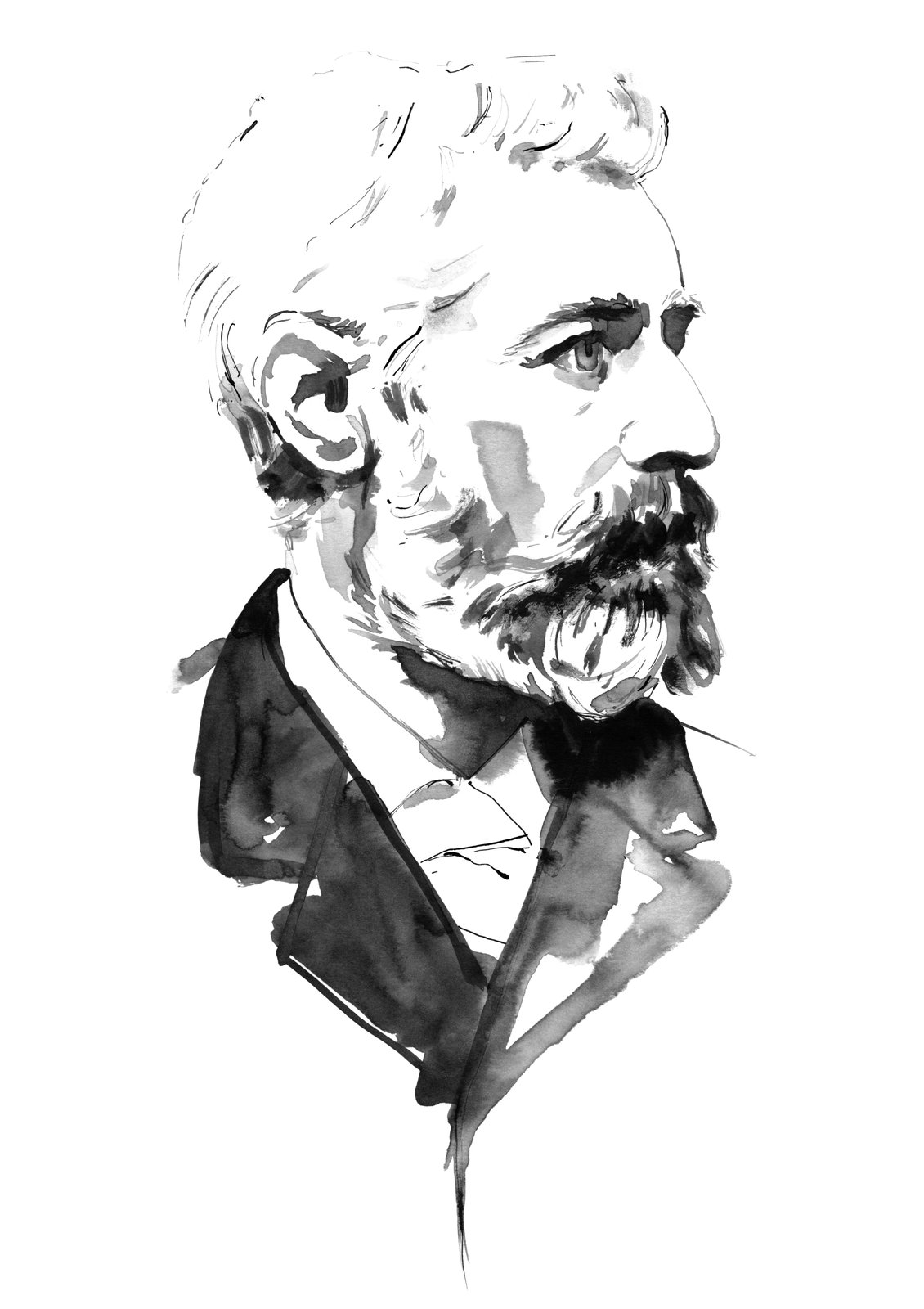 Aimé Guerlain (1834-1910), parfumeur créateur de Jicky, portrait aquarelle officiel