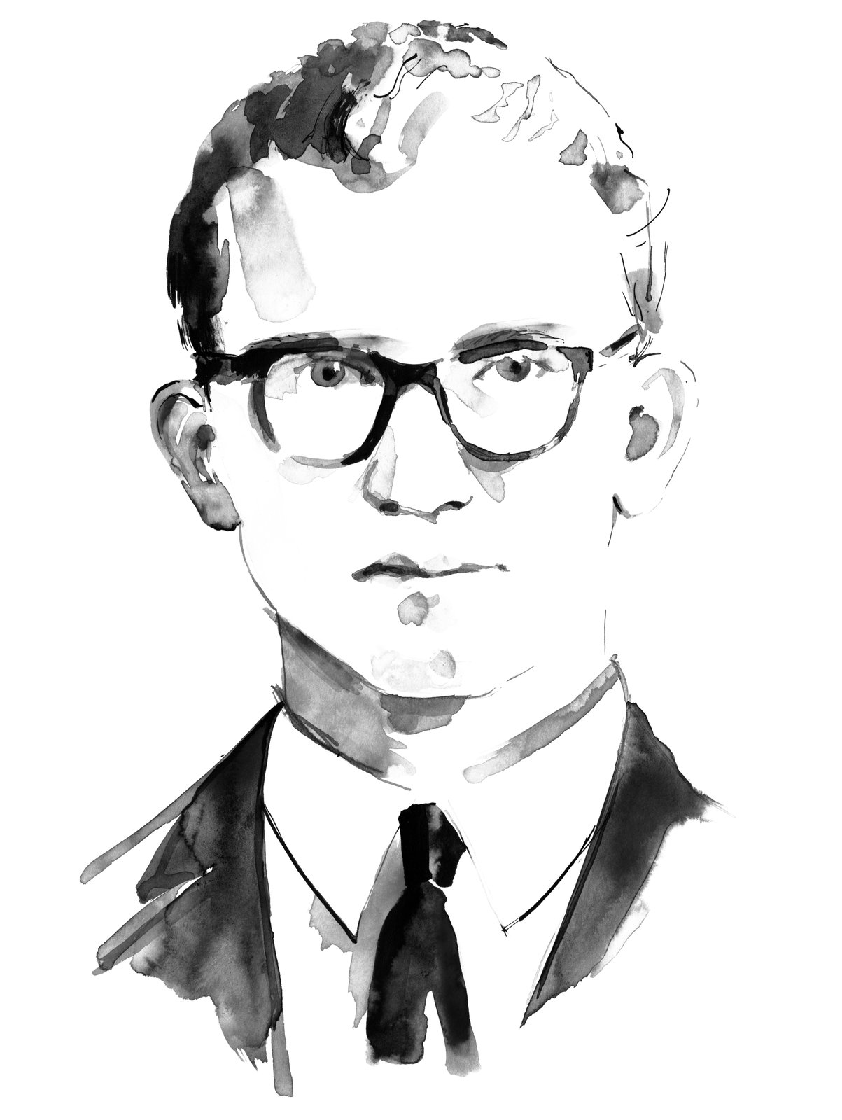 Jean-Paul Guerlain, parfumeur Guerlain de 1955 à 2002, portrait aquarelle officiel
