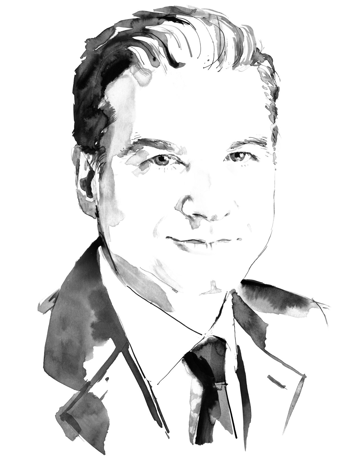 Thierry Wasser, parfumeur exclusif Guerlain depuis 2008, portrait aquarelle officiel